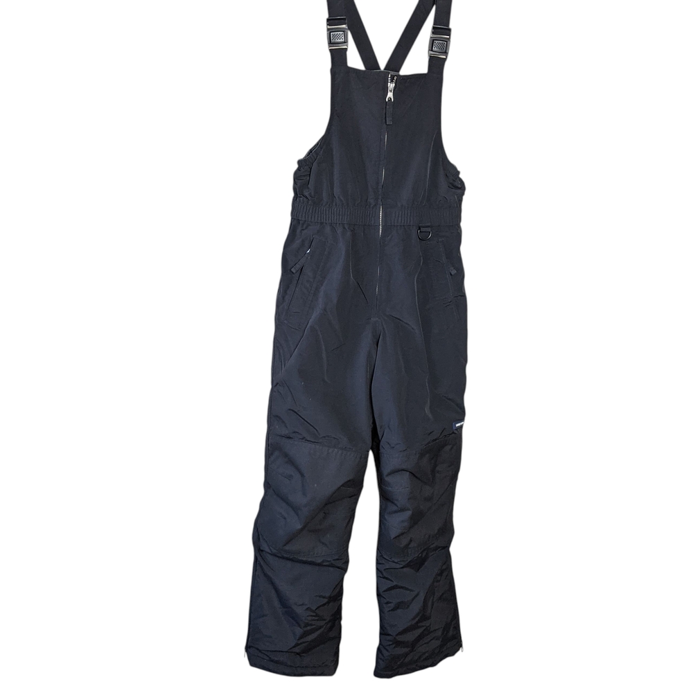 Lands' End Unisex Kids Black Insulated Snow Bib Size 12